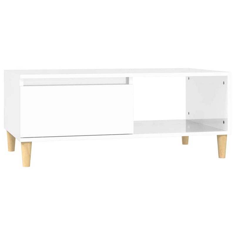 Foto van The living store salontafel scandinavische stijl - opbergruimte - hout - 90x50x36.5 cm