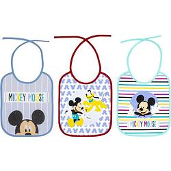 Foto van Disney slabbetjes mickey mouse junior 20 x 25 cm katoen 3 stuks