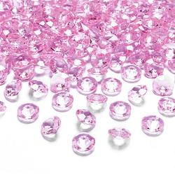 Foto van Hobby/decoratie nep diamantjes/steentjes - 50x - fuchsia roze - d1,2 x h0,7 cm - hobbydecoratieobject