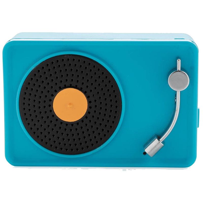 Foto van Xd collection minispeaker vintage draadloos 7,5 cm abs blauw