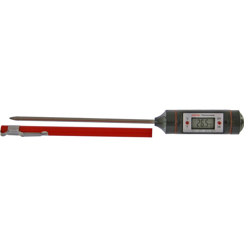 Foto van Digitale vleesthermometer / keuken thermometer kunststof 20 cm - vleesthermometers