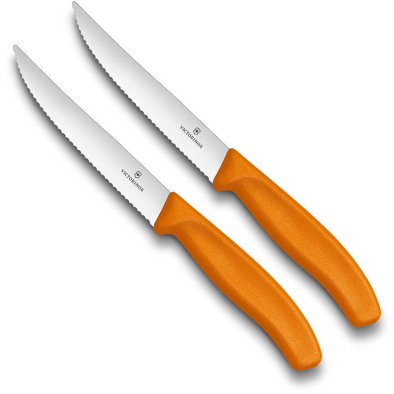 Foto van Victorinox swissclassic steakmessenset - 2-delig oranje