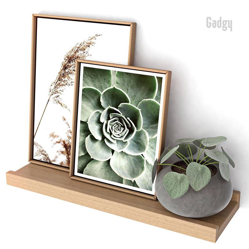 Foto van Gadgy wandplank hout - wandplank zwevend - fotoplank - echt eiken - muurplank - plankje - 50x15x4cm