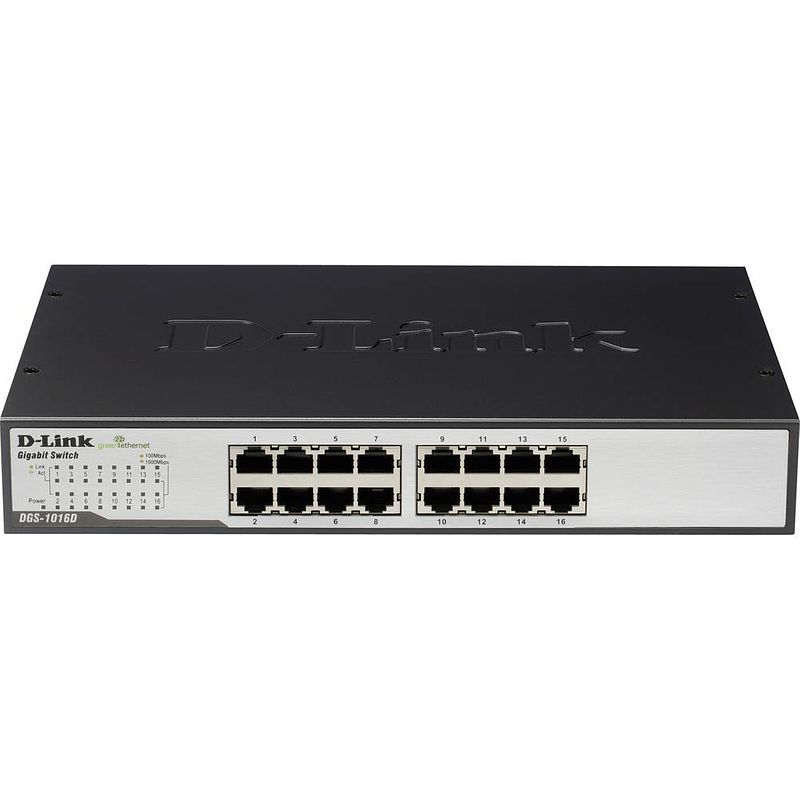 Foto van D-link dgs-1016d netwerk switch 16 poorten 1 gbit/s