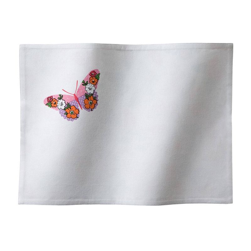 Foto van Ddddd placemat butterfly - 35x45cm - wit - 6 stuks