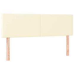 Foto van The living store hoofdbord - bedaccessoire - 144 x 5 x 78/88 cm - crème