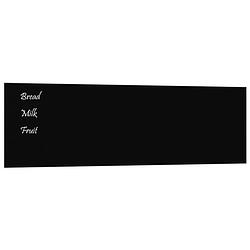 Foto van Vidaxl magneetbord voor aan de wand 100x30 cm gehard glas zwart