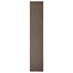 Foto van The living store sisal vloerkleed - 66 x 350 cm - anti-slip - bruin - 100% sisal