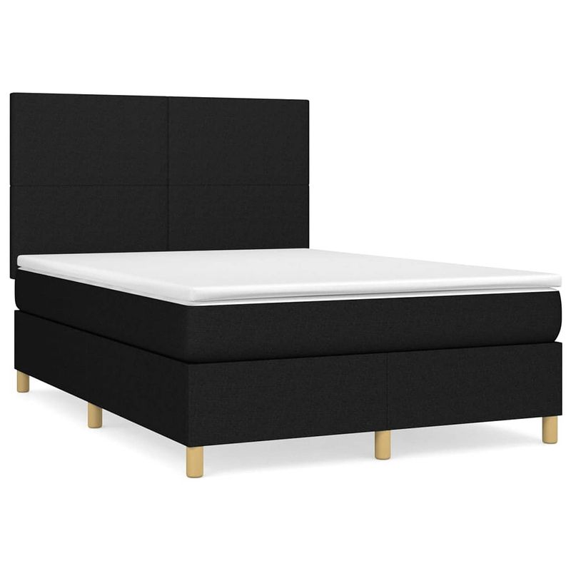 Foto van The living store boxspringbed - - bed - 203x144x118/128 cm - duurzaam materiaal