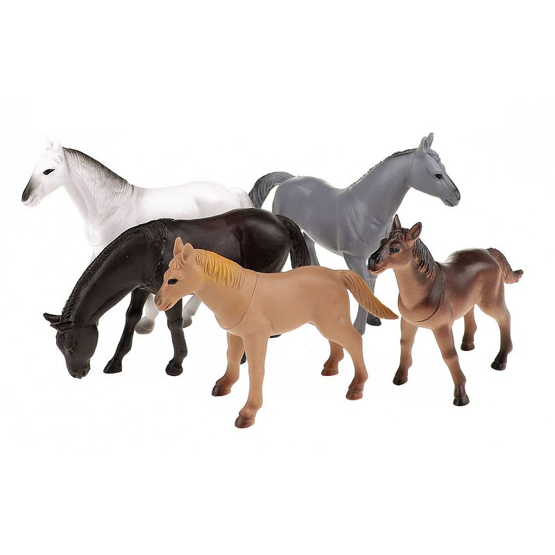 Foto van Toi-toys speelset paarden 5-delig 12 cm