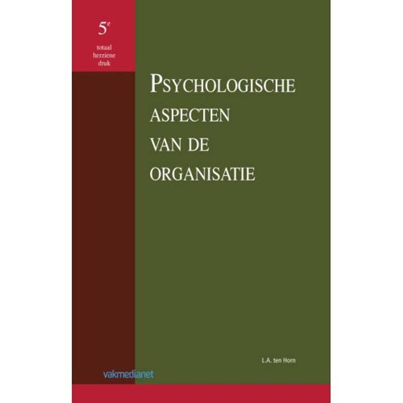 Foto van Psychologische aspecten van de organisatie