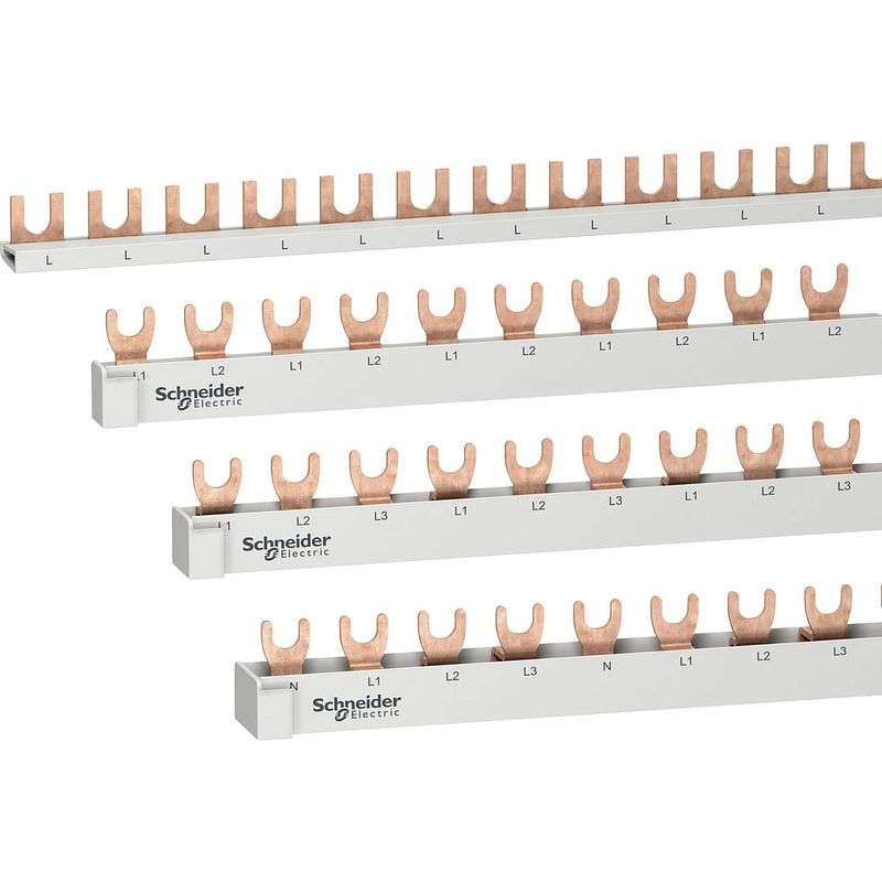 Foto van Schneider electric r9xfh357 faserail grijs-wit (ral 7035) 63 a 500 v geleidertype: l