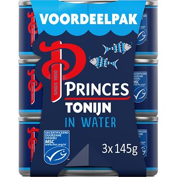 Foto van Princes tonijnstukken in water voordeelpak 3 x 145g bij jumbo