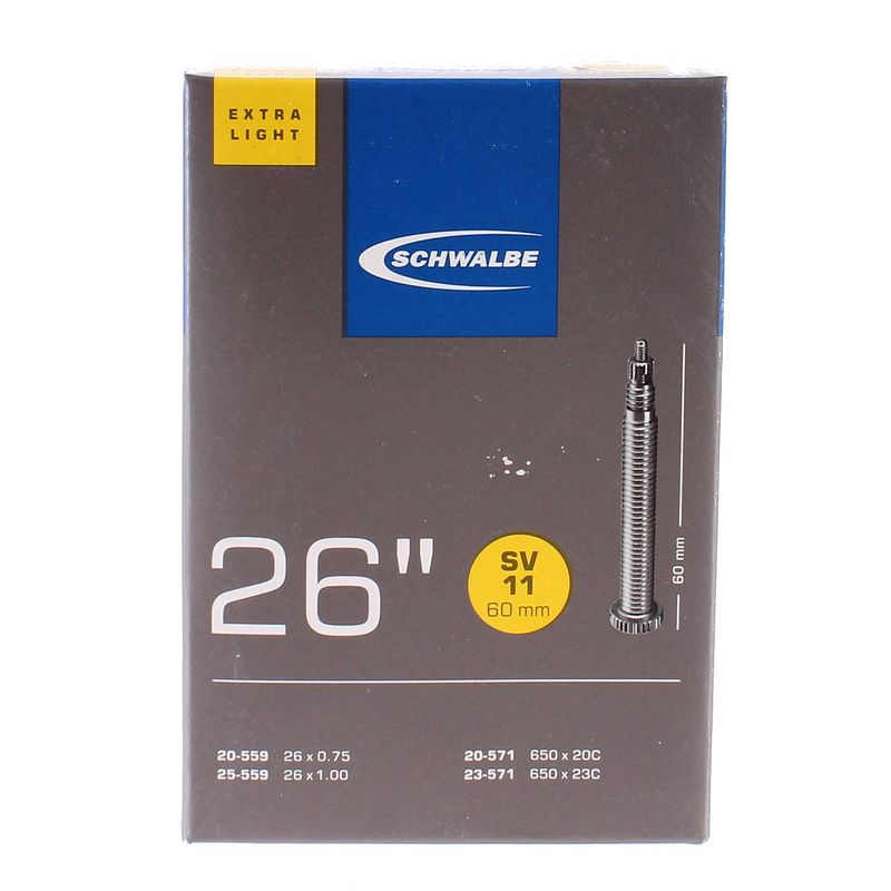 Foto van Schwalbe binnenband sv11 26 inch (25-559/23-571) fv 60 mm