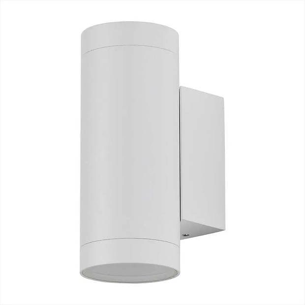 Foto van V-tac vt-11015 wandlamp buiten up/down - gu10 - aluminium - wit - ip44