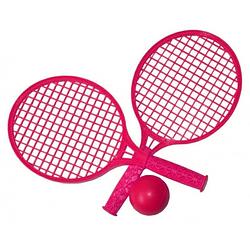 Foto van Playfun tennisset roze 3-delig 37 cm