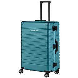 Foto van Carryon uld reiskoffer 76cm - luxe aluminium koffer met dubbel tsa-slot en wielen - blauw