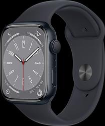 Foto van Apple watch series 8 4g 45mm midnight aluminium midnight sportband