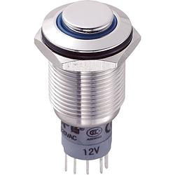 Foto van Tru components las2gqh-11e/b/12v/s/p vandalismebestendige druktoets 250 v/ac 3 a 1x aan/(aan) moment blauw 1 stuk(s)