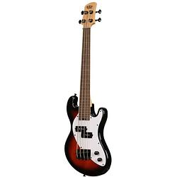 Foto van Kala solid body 4-string fretless u-bass tobacco burst fretloze elektrische basgitaar met gigbag