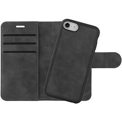 Foto van Just in case wallet case 2 in 1 voor apple iphone se 2022 telefoonhoesje zwart