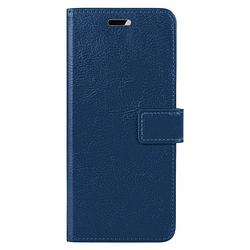 Foto van Basey apple iphone 15 pro max hoesje book case kunstleer cover hoes - donkerblauw