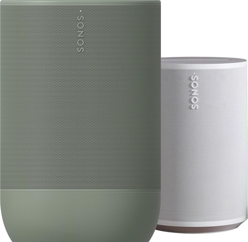 Foto van Sonos move 2 groen + era 100 wit