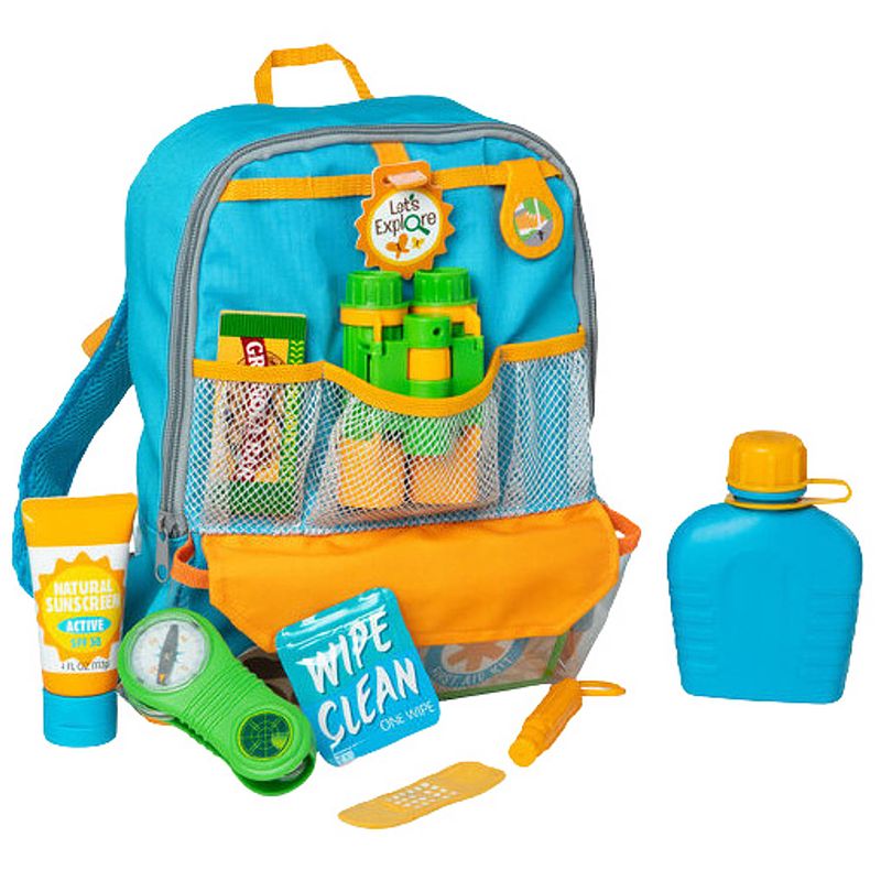 Foto van Melissa & doug speelset hiking junior blauw/oranje 23-delig