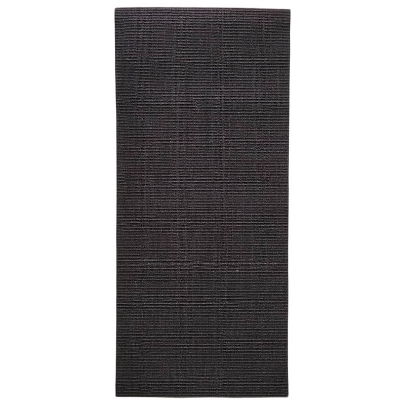 Foto van The living store sisal vloerkleed - 66 x 150 cm - anti-slip - zwart