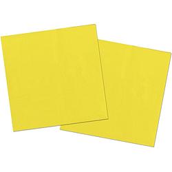 Foto van 40x stuks servetten van papier geel 33 x 33 cm - feestservetten