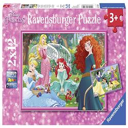 Foto van Ravensburger puzzel disney wereld van de prinsessen - 2 x 12 stukjes