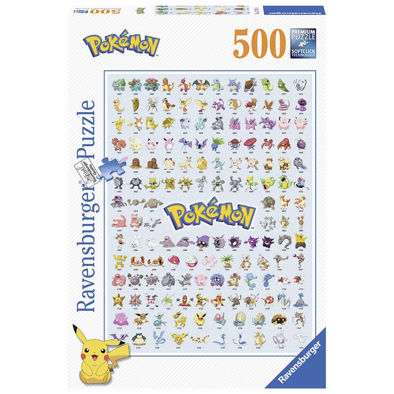 Foto van Ravensburger puzzel eerste generatie pokémon - 500 stukjes