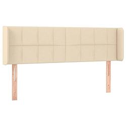 Foto van The living store hoofdeind classic - crème - 147 x 16 x 78/88 cm - duurzaam materiaal - verstelbare hoogte -