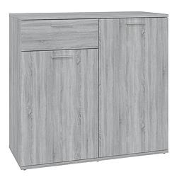 Foto van Vidaxl dressoir 80x36x75 cm bewerkt hout grijs sonoma eikenkleurig