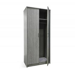 Foto van Interiax kledingkast 'samelie's 2 deuren grijze eik (180x80x54cm)