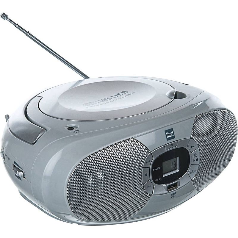 Foto van Dual p 390 radio/cd-speler vhf (fm), am cd, usb grijs