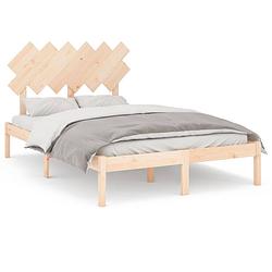 Foto van Infiori bedframe massief hout 135x190 cm 4ft6 double