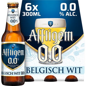 Foto van Affligem belgisch wit 0.0 bier fles 6 x 30cl bij jumbo