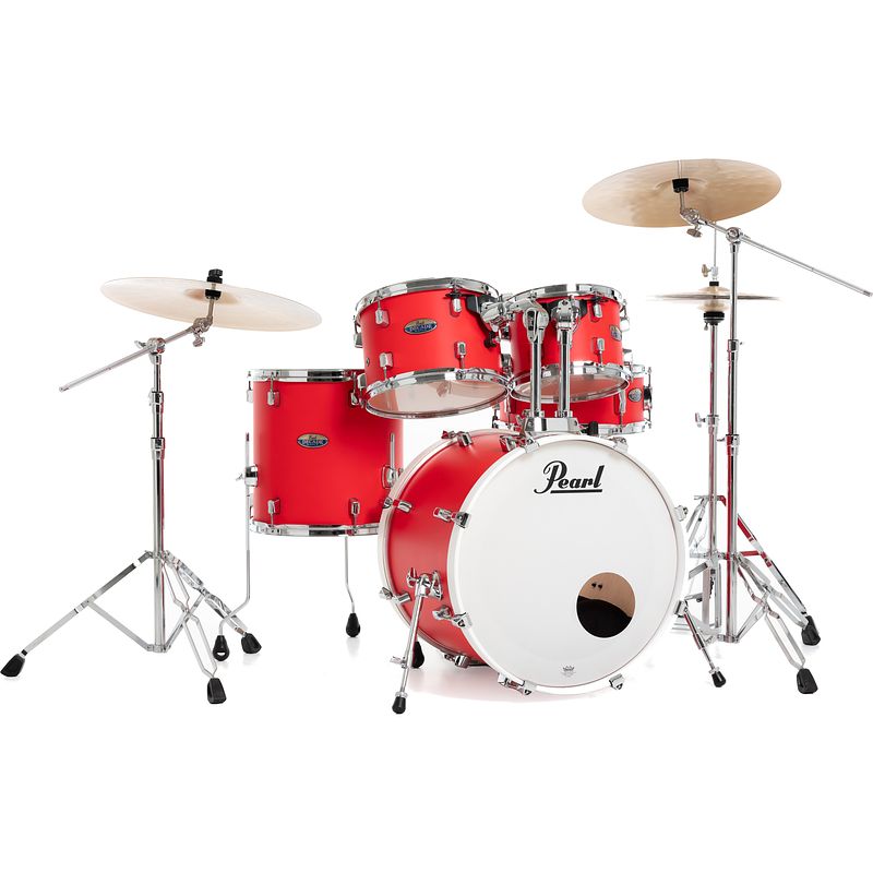 Foto van Pearl dmp905/c899 decade maple matte racing red 5-delig drumstel