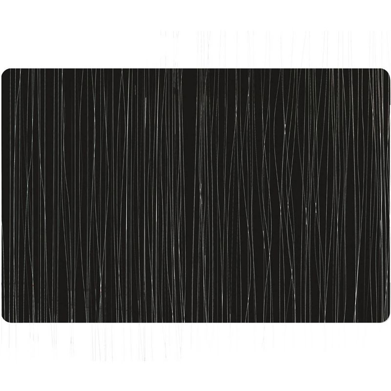 Foto van 6x rechthoekige onderleggers/placemats voor borden zwart metallic 30 x 45 cm - placemats