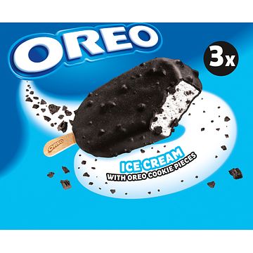 Foto van Oreo ice cream with oreo cookie pieces 3 stuks 192g bij jumbo