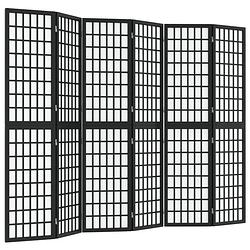 Foto van Vidaxl kamerscherm inklapbaar 6 panelen japanse stijl 240x170 cm zwart