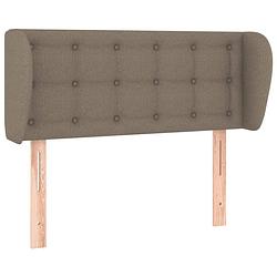 Foto van The living store hoofdeind classic - stof - 93 x 23 x 78/88 cm - verstelbare hoogte - taupe