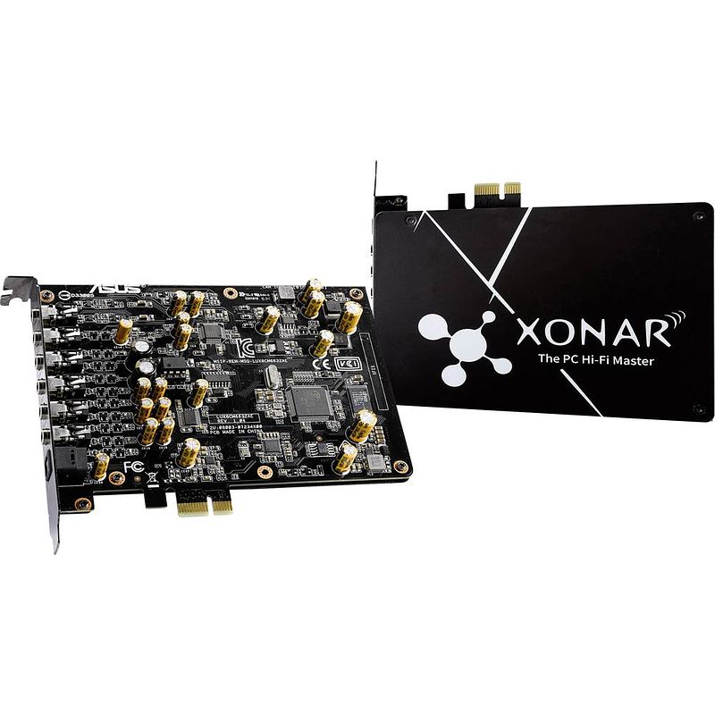 Foto van Asus xonar ae 7.1 interne geluidskaart pcie digitale uitgang, externe koptelefoonaansluitingen