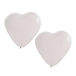 Foto van 24x stuks hartjes ballonnen wit 27 cm - ballonnen
