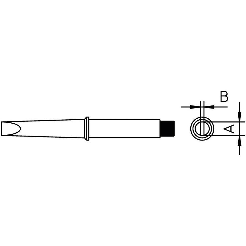 Foto van Weller 4ct5c6-1 soldeerpunt beitelvorm, recht grootte soldeerpunt 3.2 mm inhoud: 1 stuk(s)