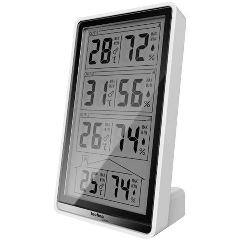 Foto van Techno line temperaturstation ws 7060 draadloze thermo- en hygrometer