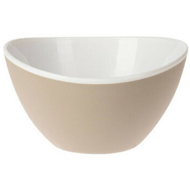 Foto van Excellent houseware schaaltje/kommetje - beige - kunststof - 330 ml - saladeschalen