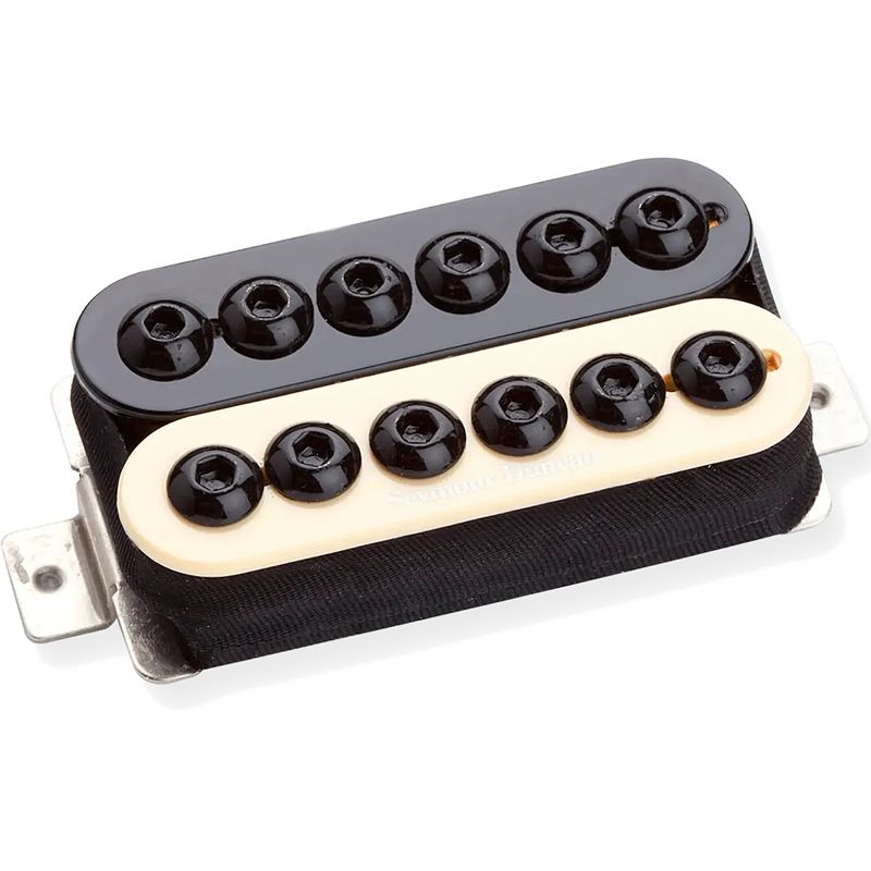 Foto van Seymour duncan sh-8b invader humbucker bridge zebra gitaarelement