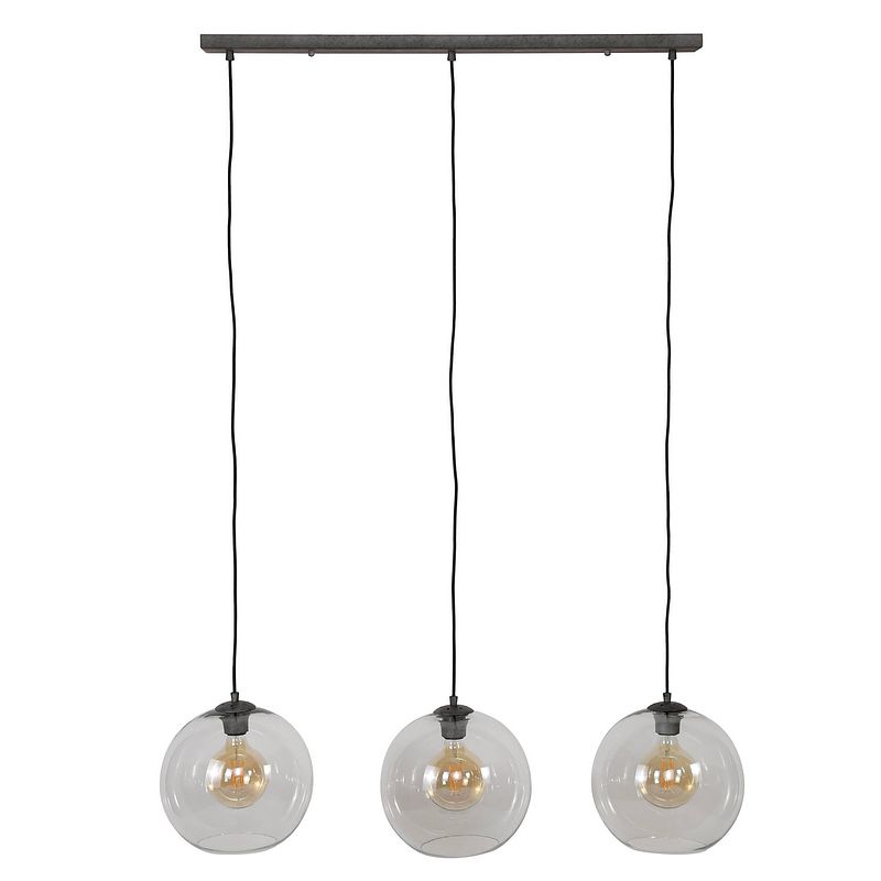 Foto van Hoyz - hanglamp sphere helder glas - 3 lampen - ø30 - 120x15x30